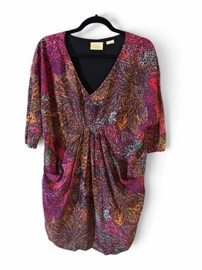 Anthropologie Edme & Esyllte Chromatique Draped Dolman Dress Size XS